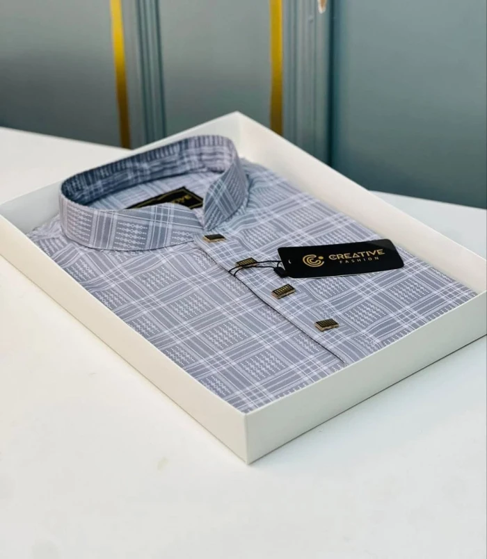 Digital Print Panjabi ( Ash )