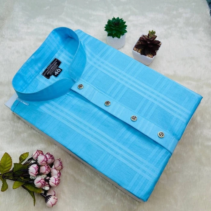 cotton jamdaani ( Blue )
