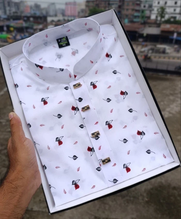 Betel leaf print ( white )